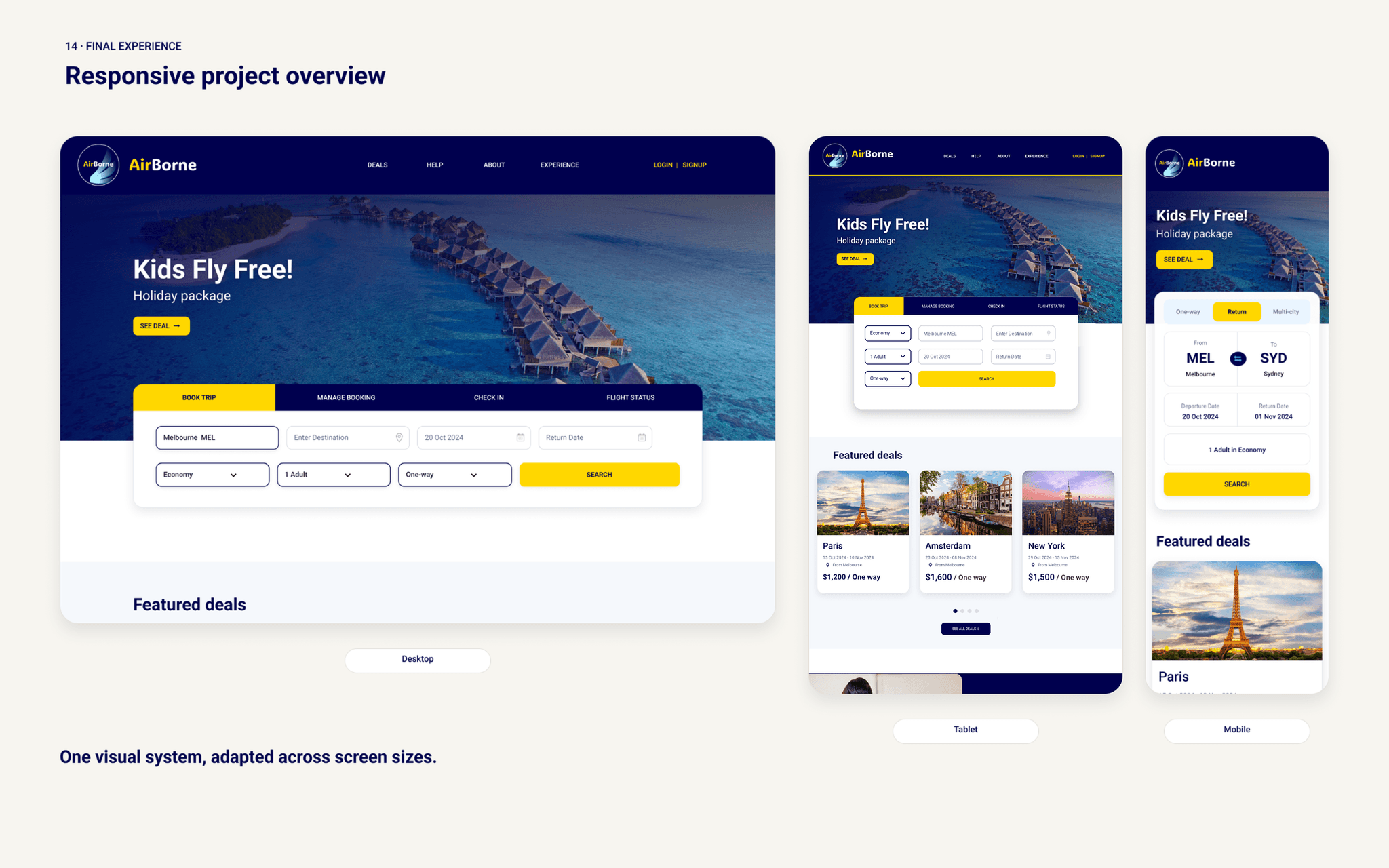 Final AirBorne project overview bringing the design system together